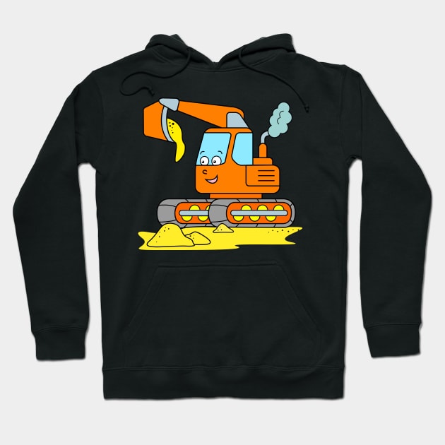 Excavator for Boys and Girls Hoodie by samshirts